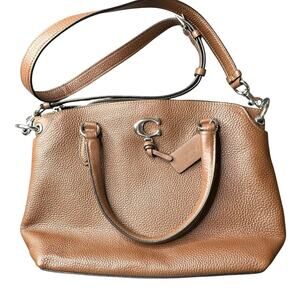 Coach 1317 MEDIUM Remi Sandy Brown Leather Shoulder/Satchel Bag